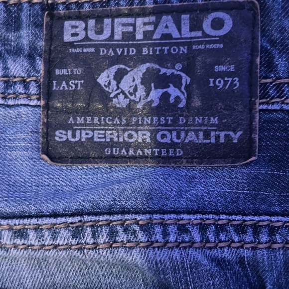Buffalo David Bitton Straight Blue Jeans W32 L30 - Picture 4 of 5